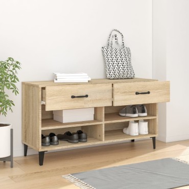 vidaXL Παπουτσοθήκη Sonoma Δρυς 102x35x55cm από Επεξεργασμένο Ξύλο
