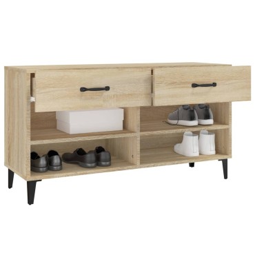 vidaXL Παπουτσοθήκη Sonoma Δρυς 102x35x55cm από Επεξεργασμένο Ξύλο