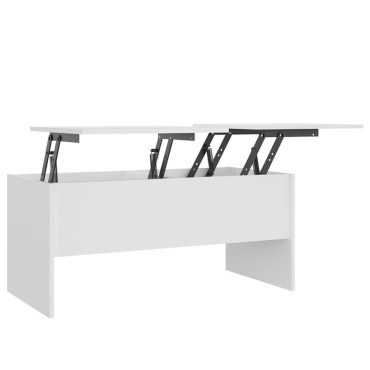 vidaXL Τραπεζάκι Σαλονιού Λευκό 102x50,5x46,5cm Επεξεργασμένο Ξύλο 1 τεμ.