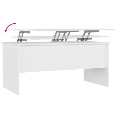 vidaXL Τραπεζάκι Σαλονιού Λευκό 102x50,5x46,5cm Επεξεργασμένο Ξύλο 1 τεμ.