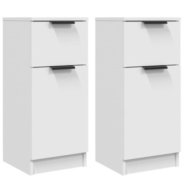 vidaXL Ντουλάπια 2 τεμ. Λευκά 30x30x70cm από Επεξεργασμένο Ξύλο