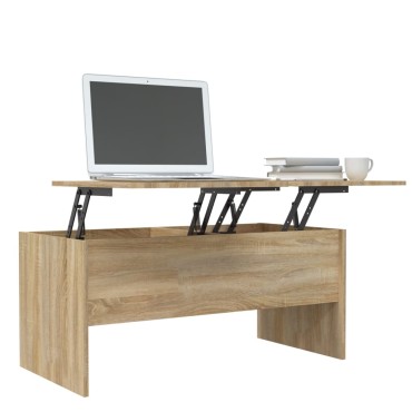 vidaXL Τραπεζάκι Σαλονιού Sonoma Δρυς 102x50,5x46,5cm Επεξεργ. Ξύλο 1 τεμ.