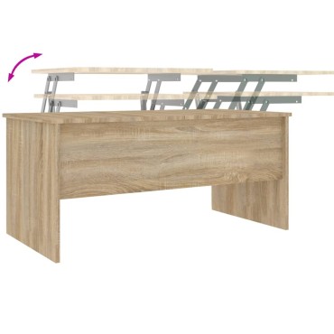 vidaXL Τραπεζάκι Σαλονιού Sonoma Δρυς 102x50,5x46,5cm Επεξεργ. Ξύλο 1 τεμ.