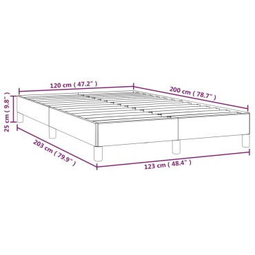 vidaXL Πλαίσιο Κρεβατιού Ανοιχτό Γκρι 120x200cm Βελούδινο 1 τεμ. - Μονό