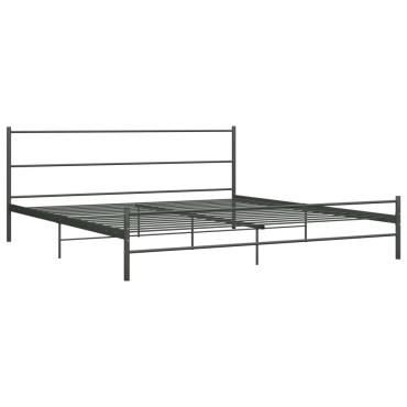 vidaXL Πλαίσιο Κρεβατιού Γκρι 180 x 200 εκ. Μεταλλικό