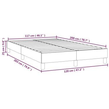 vidaXL Σκελετός Κρεβατιού Χωρίς Στρώμα Μαύρο 120x200 εκ. Υφασμάτινο