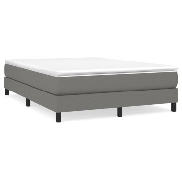 vidaXL Πλαίσιο Κρεβατιού Boxspring Σκούρο Γκρι 140x200cm Υφασμάτινο 1 τεμ. - Διπλό