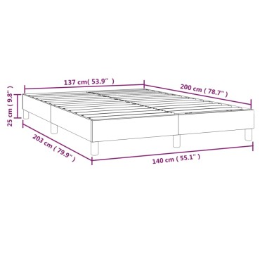 vidaXL Σκελετός Κρεβατιού Χωρίς Στρώμα Γκρι 140x200 εκ.Υφασμάτινο
