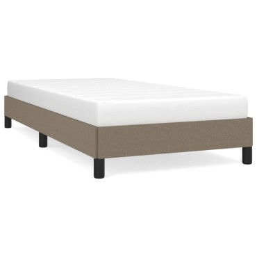 vidaXL Σκελετός Κρεβατιού Χωρίς Στρώμα Taupe 90x200 εκ. Υφασμάτινο