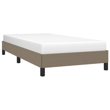 vidaXL Σκελετός Κρεβατιού Χωρίς Στρώμα Taupe 90x200 εκ. Υφασμάτινο