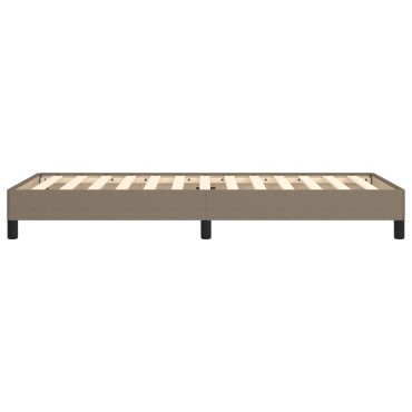 vidaXL Σκελετός Κρεβατιού Χωρίς Στρώμα Taupe 90x200 εκ. Υφασμάτινο