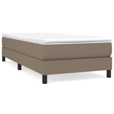 vidaXL Σκελετός Κρεβατιού Χωρίς Στρώμα Taupe 90x200 εκ. Υφασμάτινο