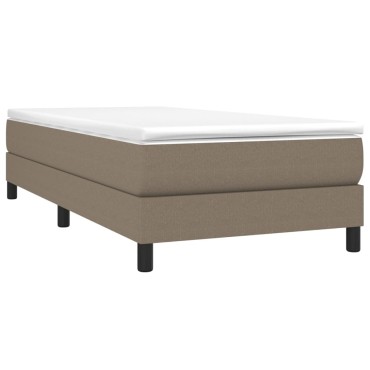 vidaXL Σκελετός Κρεβατιού Χωρίς Στρώμα Taupe 90x200 εκ. Υφασμάτινο