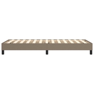 vidaXL Σκελετός Κρεβατιού Χωρίς Στρώμα Taupe 90x200 εκ. Υφασμάτινο