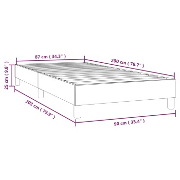 vidaXL Σκελετός Κρεβατιού Χωρίς Στρώμα Taupe 90x200 εκ. Υφασμάτινο