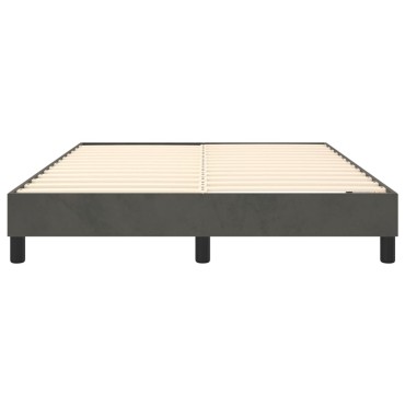 vidaXL Σκελετός Κρεβατιού Χωρίς Στρώμα Γκρι 140x200 εκ. Βελούδινο