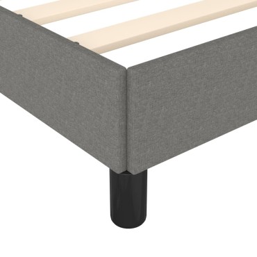 vidaXL Σκελετός Κρεβατιού Χωρίς Στρώμα Γκρι 140x200 εκ.Υφασμάτινο