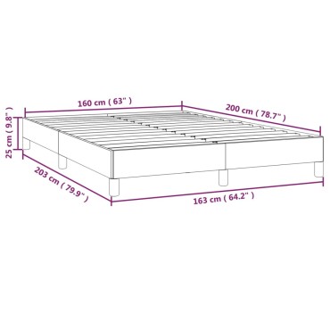 vidaXL Σκελετός Κρεβατιού Χωρίς Στρώμα Σκ. Γκρι 160x200 εκ.Υφασμάτινο