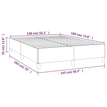 vidaXL Σκελετός Κρεβατιού Χωρίς Στρώμα Μπλε 140x190 εκ. Υφασμάτινο