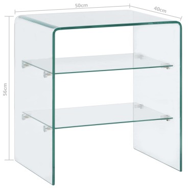 vidaXL Τραπεζάκι Σαλονιού 50x40x56cm από Ψημένο Γυαλί 1 τεμ.