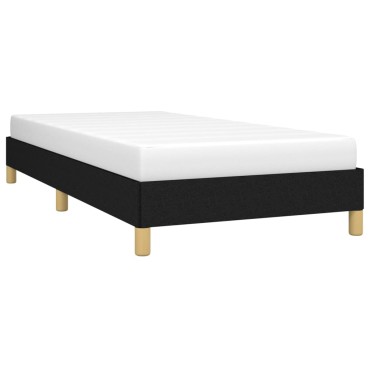 vidaXL Σκελετός Κρεβατιού Χωρίς Στρώμα Μαύρο 100x200 εκ. Υφασμάτινο