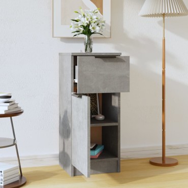 vidaXL Ντουλάπι Γκρι Σκυροδέματος 30x30x70cm Επεξεργασμένο Ξύλο 1 τεμ.