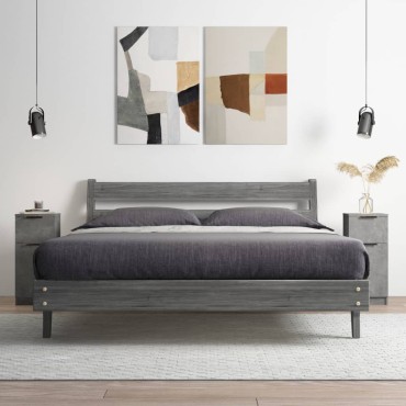 vidaXL Ντουλάπια 2 τεμ. Γκρι Σκυροδέματος 30x30x70cm Επεξεργ. Ξύλο
