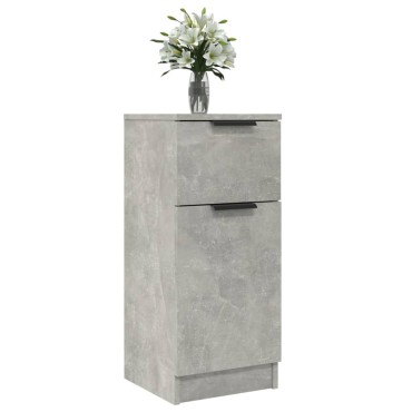 vidaXL Ντουλάπια 2 τεμ. Γκρι Σκυροδέματος 30x30x70cm Επεξεργ. Ξύλο