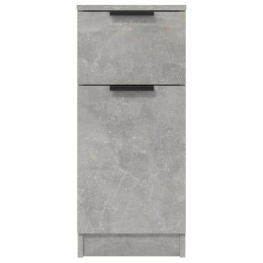 vidaXL Ντουλάπια 2 τεμ. Γκρι Σκυροδέματος 30x30x70cm Επεξεργ. Ξύλο