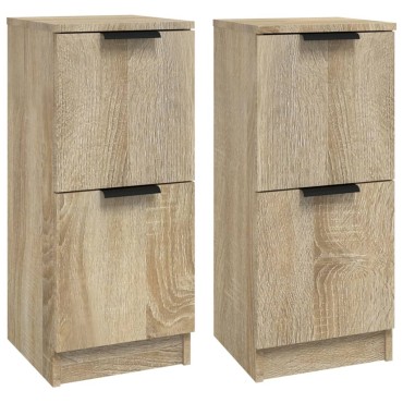 vidaXL Ντουλάπια 2 τεμ. Sonoma Δρυς 30x30x70cm Επεξεργασμένο Ξύλο