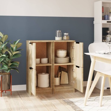 vidaXL Ντουλάπια 2 τεμ. Sonoma Δρυς 30x30x70cm Επεξεργασμένο Ξύλο