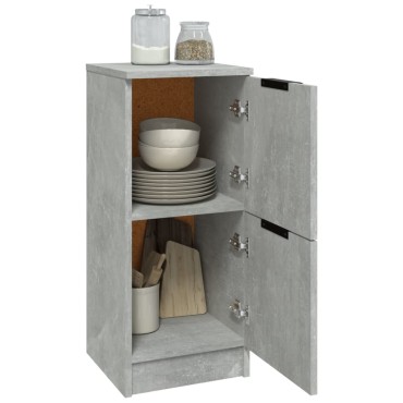 vidaXL Ντουλάπια 2 τεμ. Γκρι Σκυροδέματος 30x30x70cm Επεξεργ. Ξύλο
