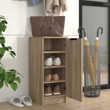 vidaXL Παπουτσοθήκη Sonoma Δρυς 30x35x70cm από Επεξεργασμένο Ξύλο 1 τεμ.