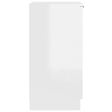 vidaXL Παπουτσοθήκη Γυαλιστερό Λευκό 30x35x70cm Επεξεργασμένο Ξύλο 1 τεμ.