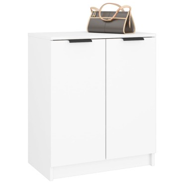 vidaXL Παπουτσοθήκη Λευκή 59x35x70cm από Επεξεργασμένο Ξύλο 1 τεμ.