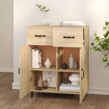 vidaXL Ντουλάπι Sonoma Δρυς 69,5x34x90cm από Επεξεργασμένο Ξύλο 1 τεμ.