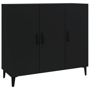 vidaXL Ντουλάπι Μαύρο 90x34x80cm από Επεξεργασμένο Ξύλο 1 τεμ.
