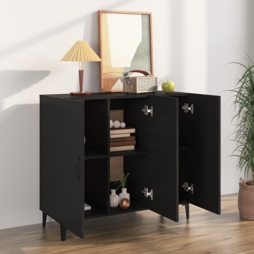 vidaXL Ντουλάπι Μαύρο 90x34x80cm από Επεξεργασμένο Ξύλο 1 τεμ.