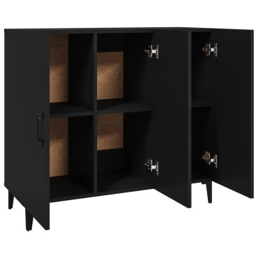 vidaXL Ντουλάπι Μαύρο 90x34x80cm από Επεξεργασμένο Ξύλο 1 τεμ.