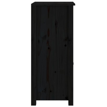 vidaXL Ντουλάπια 2 τεμ. Μαύρα 40x35x80cm από Μασίφ Ξύλο Πεύκου