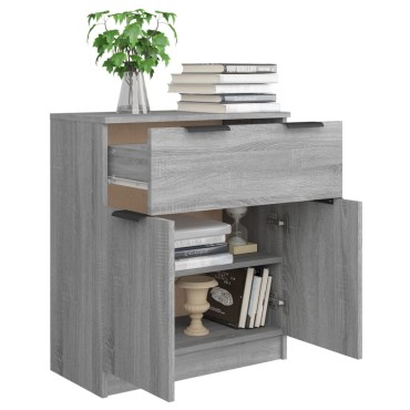 vidaXL Ντουλάπι Γκρι Sonoma 60x30x70cm από Επεξεργασμένο Ξύλο 1 τεμ.