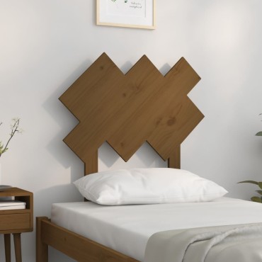 vidaXL Κεφαλάρι Κρεβατιού Μελί 72,5x3x81cm από Μασίφ Ξύλο Πεύκου 1 τεμ.