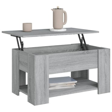 vidaXL Τραπεζάκι Σαλονιού Γκρι Sonoma 79x49x41cm Επεξεργασμένο Ξύλο 1 τεμ.