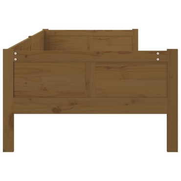 vidaXL Καναπές Κρεβάτι Καφέ Μελί 90x190cm από Μασίφ Ξύλο Πεύκου 1 τεμ. - Μονό