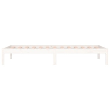 vidaXL Καναπές Κρεβάτι Χωρίς Στρώμα Λευκό 90x200cm Μασίφ Ξύλο Πεύκου 1 τεμ. - Μονό