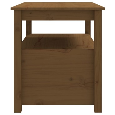vidaXL Τραπεζάκι Σαλονιού Καφέ Μελί 71x49x55cm Μασίφ Ξύλο Πεύκου 1 τεμ.