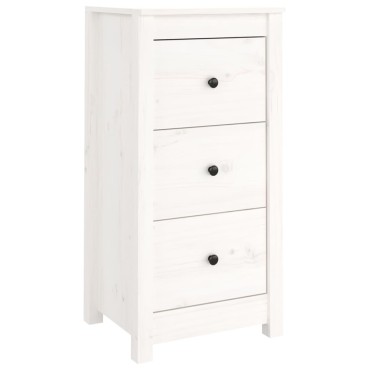 vidaXL Ντουλάπι Λευκό 40x35x80cm από Μασίφ Ξύλο Πεύκου 1 τεμ.