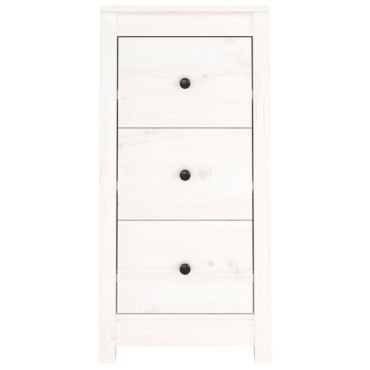 vidaXL Ντουλάπι Λευκό 40x35x80cm από Μασίφ Ξύλο Πεύκου 1 τεμ.