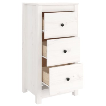 vidaXL Ντουλάπι Λευκό 40x35x80cm από Μασίφ Ξύλο Πεύκου 1 τεμ.