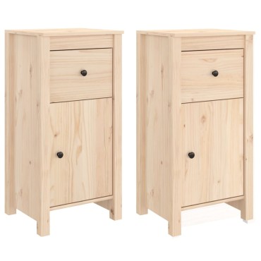 vidaXL Ντουλάπια 2 τεμ. 40x35x80cm από Μασίφ Ξύλο Πεύκου